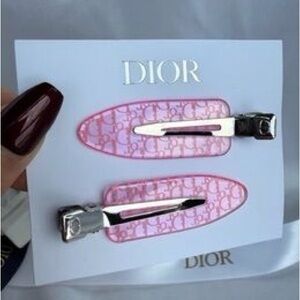 NEW Dior Backstage Pink Hair Clips Barrettes